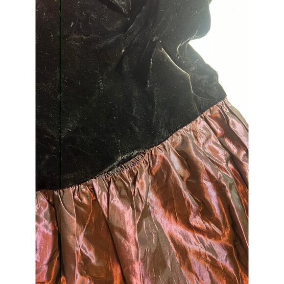 Vintage Purple Black Dress, 80s Bow Prom Punk Goth Gothic Formal Party, Holiday - Picture 8 of 8